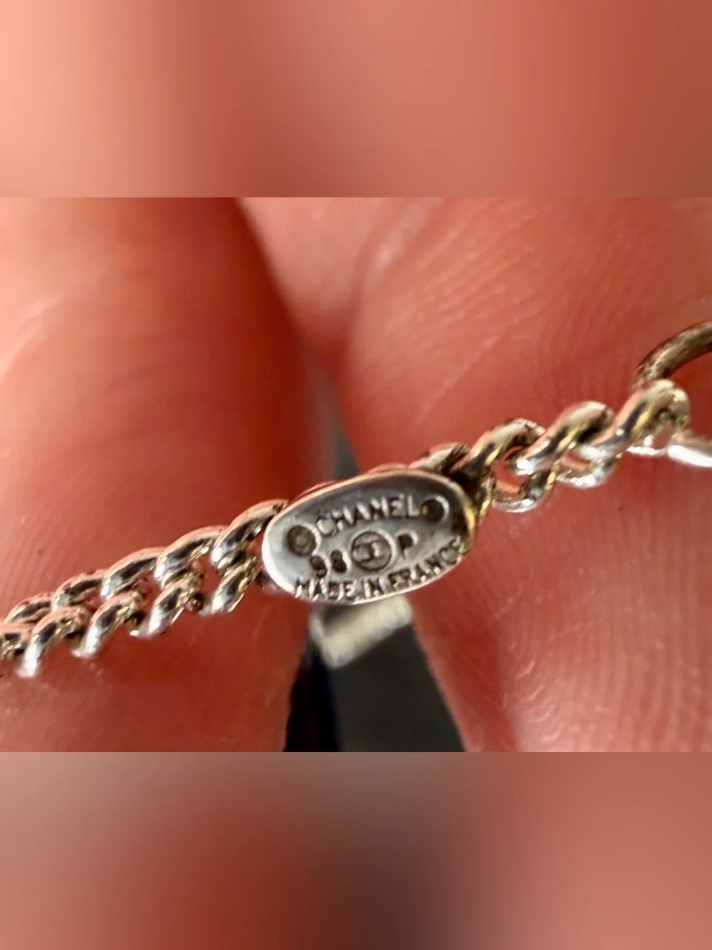 CHANEL Vintage .925 Sterling Silver Bead Bracelet | 98P | Full Set | Vintage